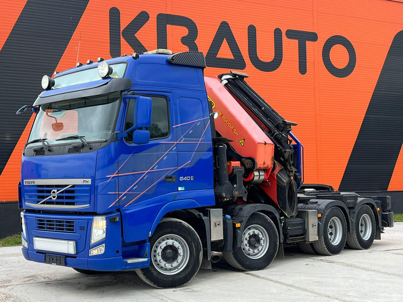 Volvo FH 540 8x4 PALFINGER PK110002 / RETARDER - Camião de caixa aberta/ Plataforma, Camião grua: foto 2 Volvo FH 540 8x4 PALFINGER PK110002 / RETARDER - Camião de caixa aberta/ Plataforma, Camião grua: foto 2