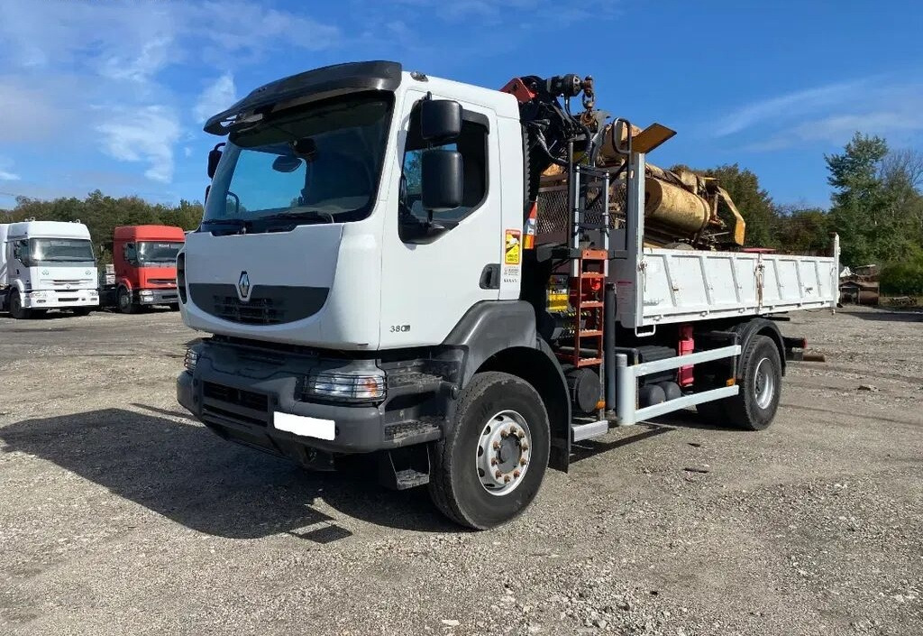 Renault KERAX 380 /Dźwig HDS Palfinger PK13001-K / / Retarder / Manual - Camião basculante: foto 1 Renault KERAX 380 /Dźwig HDS Palfinger PK13001-K / / Retarder / Manual - Camião basculante: foto 1
