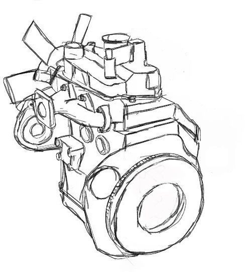 Komatsu 4D84 - Motor por Máquina de construção: foto 1 Komatsu 4D84 - Motor por Máquina de construção: foto 1