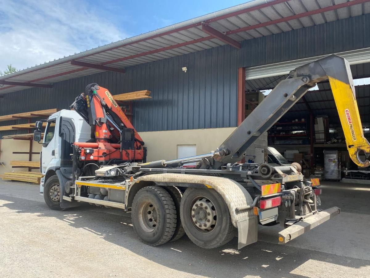 Renault Premium avec grue PALFINGER PK 18000 - Camião polibenne, Camião grua: foto 1 Renault Premium avec grue PALFINGER PK 18000 - Camião polibenne, Camião grua: foto 1