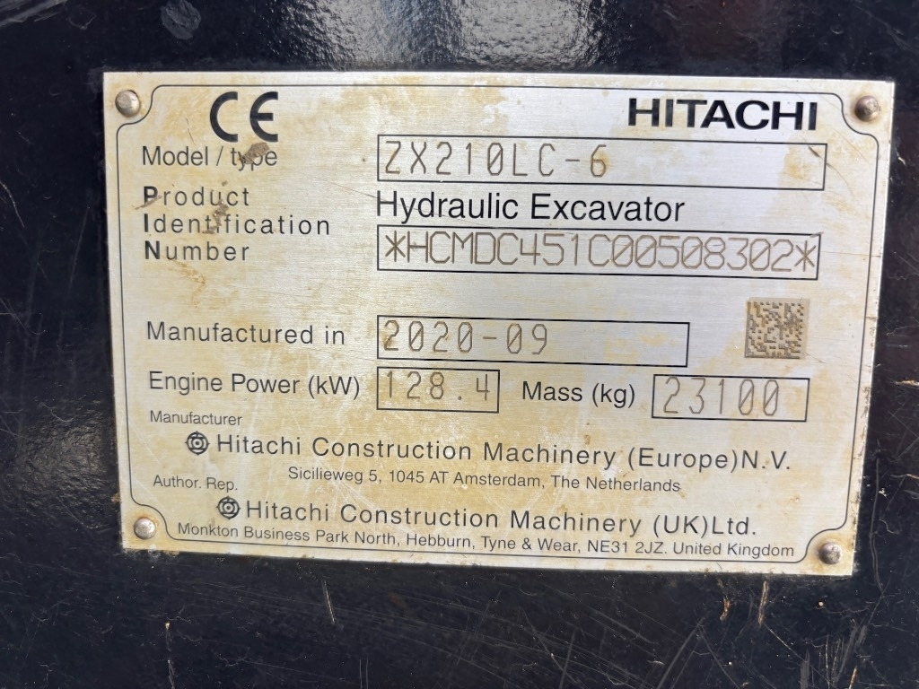 Escavadora de rastos Hitachi ZX 210 LC-6: foto 24