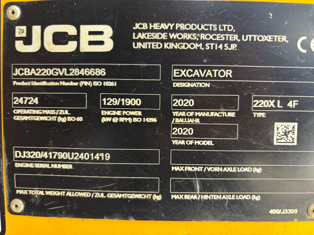 Escavadora de rastos JCB 220 XL 4F -- 220X LC -- 220 X LC - 220: foto 24