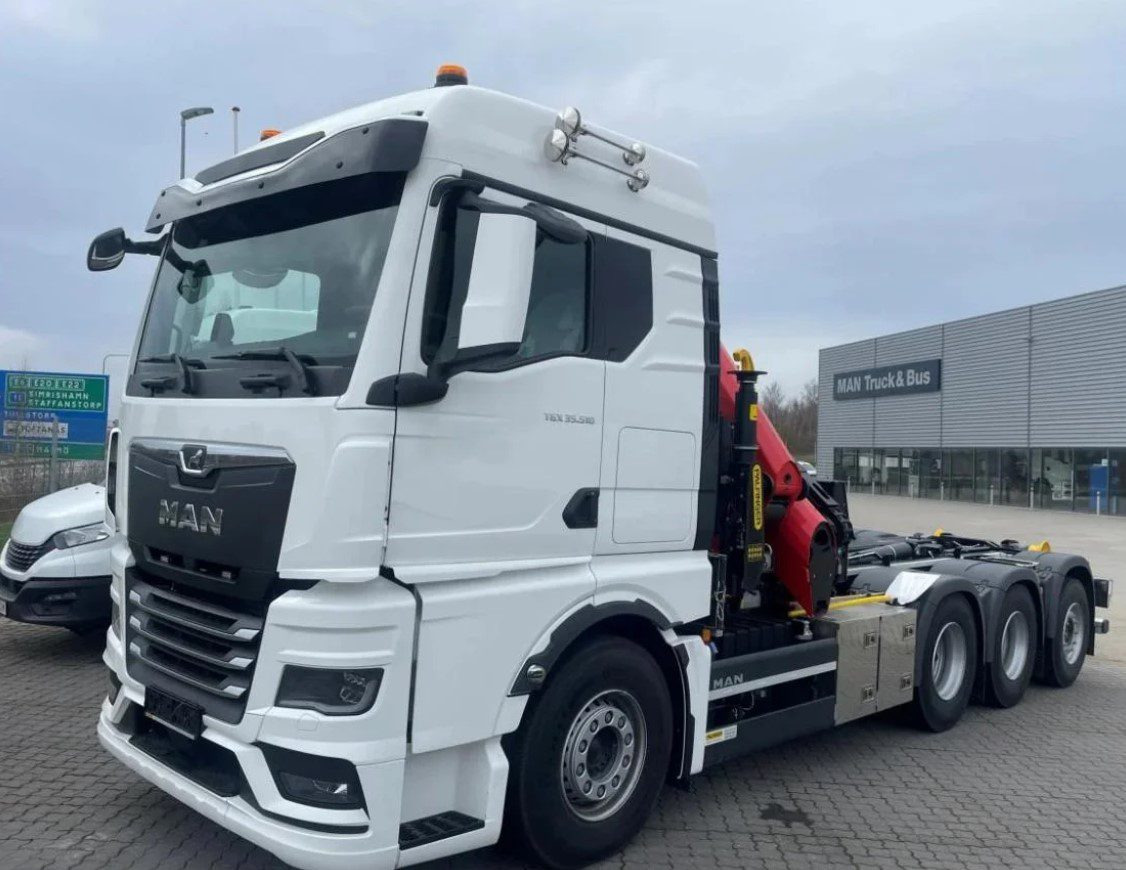 MAN TGS 35.510 8×4 Tridem kranväxlare Palfinger - Camião polibenne, Camião grua: foto 1 MAN TGS 35.510 8×4 Tridem kranväxlare Palfinger - Camião polibenne, Camião grua: foto 1
