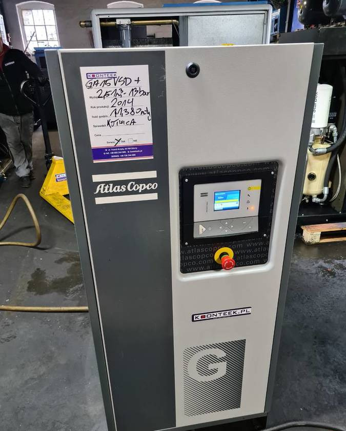 Kompresor śrubowy Atlas Copco GA 15 VSD ff + - Compressor de ar: foto 4 Kompresor śrubowy Atlas Copco GA 15 VSD ff + - Compressor de ar: foto 4