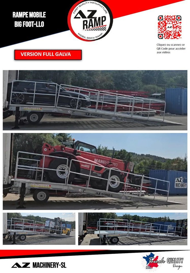 Large Mobile dock ramp, uncouplable AZ RAMP - KING VERSION, BIG FOOT L20 T-INOX - Rampa de carregamento: foto 3 Large Mobile dock ramp, uncouplable AZ RAMP - KING VERSION, BIG FOOT L20 T-INOX - Rampa de carregamento: foto 3