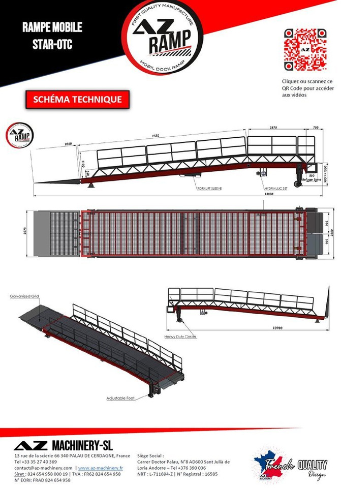 Loading Ramp with with hydraulic folding bridge - AZ RAMP - STAR-OTC- 8T. 8 ton capacity - Rampa de carregamento: foto 3 Loading Ramp with with hydraulic folding bridge - AZ RAMP - STAR-OTC- 8T. 8 ton capacity - Rampa de carregamento: foto 3