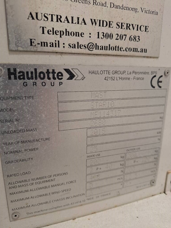 Haulotte Star 10 - Plataforma telescópica: foto 3 Haulotte Star 10 - Plataforma telescópica: foto 3