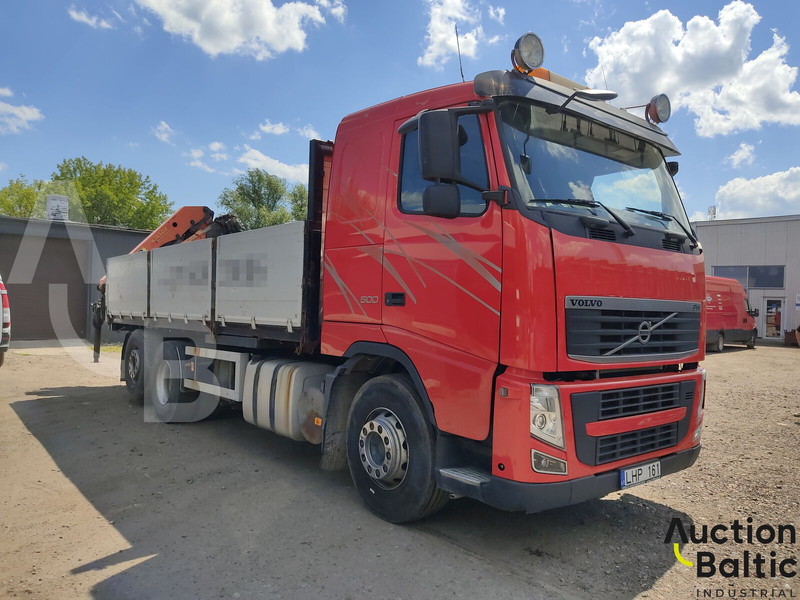 Volvo FH500 - Camião de caixa aberta/ Plataforma, Camião grua: foto 1 Volvo FH500 - Camião de caixa aberta/ Plataforma, Camião grua: foto 1