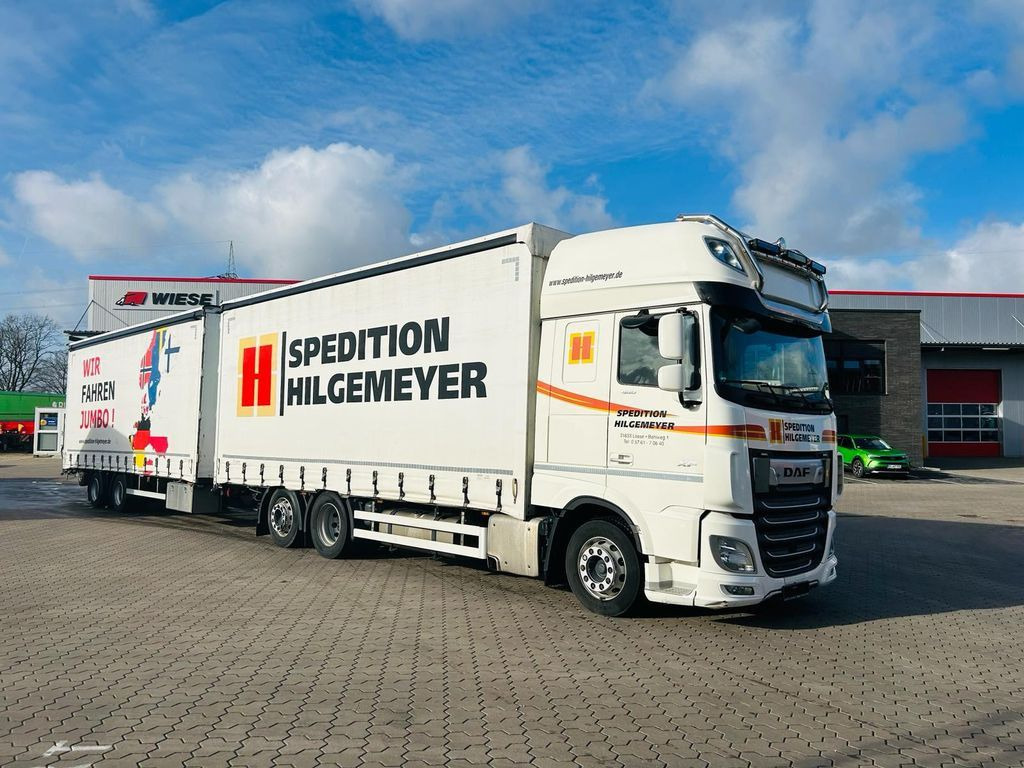 DAF XF 480 FAN LowDeck 6x2 Jumbo sehr sauber - Camião de lona: foto 1 DAF XF 480 FAN LowDeck 6x2 Jumbo sehr sauber - Camião de lona: foto 1