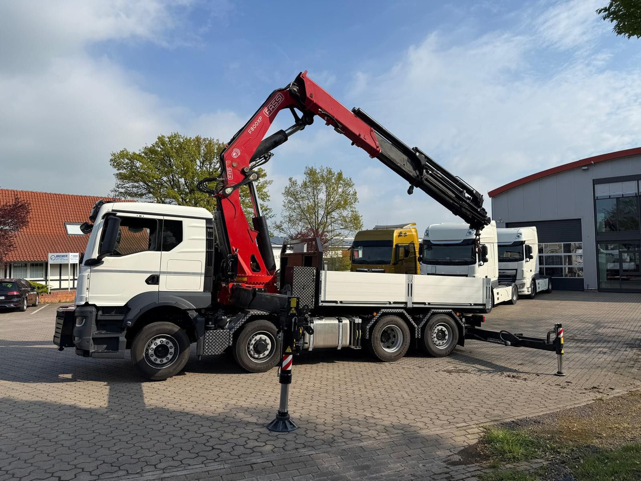 MAN 35.520 8x4 Kran Fassi F800, OHNE ABSTÜTZÜBERWACH - Camião de caixa aberta/ Plataforma, Camião grua: foto 3 MAN 35.520 8x4 Kran Fassi F800, OHNE ABSTÜTZÜBERWACH - Camião de caixa aberta/ Plataforma, Camião grua: foto 3