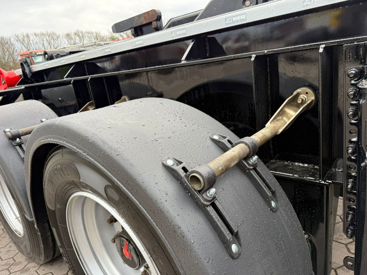 Semi-reboque transportador de contêineres/ Caixa móvel Wiese SA 3 - 36 AK 30 Abrollkipper neu lackiert: foto 14