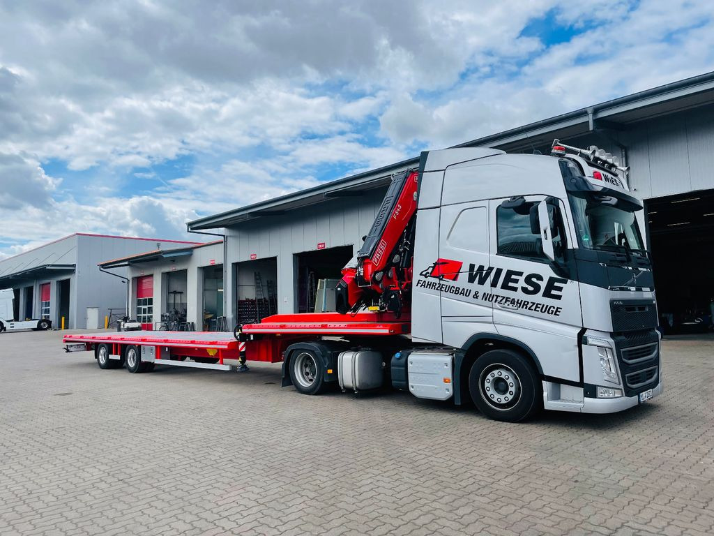 Wiese Stufensattel Tieflader mit Kran Fassi F545 - Semi-reboque baixa: foto 2 Wiese Stufensattel Tieflader mit Kran Fassi F545 - Semi-reboque baixa: foto 2