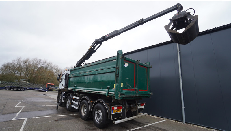 Renault PREMIUM 380 DXI 8X2/6 2 SIDE TIPPER WITH PLFINGER Q 170 Z CRANE.278.200KM - Camião grua: foto 4 Renault PREMIUM 380 DXI 8X2/6 2 SIDE TIPPER WITH PLFINGER Q 170 Z CRANE.278.200KM - Camião grua: foto 4