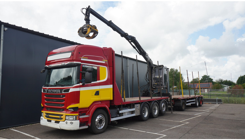Scania R 580 V8 8X4 LOGTRANSPORT COMBI WITH MTDK YEAR 2012 TRAILER KESLA 46 CRANE - Camião de transporte de madeira, Camião grua: foto 3 Scania R 580 V8 8X4 LOGTRANSPORT COMBI WITH MTDK YEAR 2012 TRAILER KESLA 46 CRANE - Camião de transporte de madeira, Camião grua: foto 3