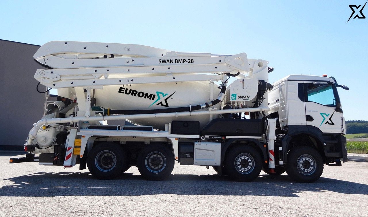 MAN TGS 35.470 BB Fahrmischer Betonpumpe 28m SWAN MAN TGS 35.470 BB Fahrmischer Betonpumpe 28m SWAN - Autobomba de betão: foto 1 MAN TGS 35.470 BB Fahrmischer Betonpumpe 28m SWAN MAN TGS 35.470 BB Fahrmischer Betonpumpe 28m SWAN - Autobomba de betão: foto 1