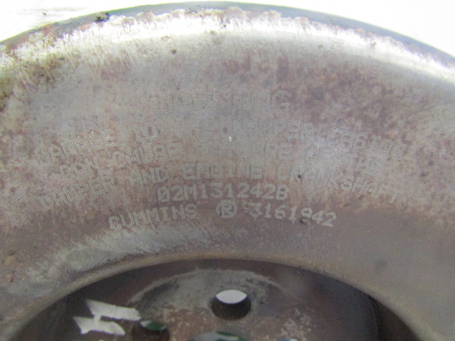 CUMMINS M11 CRANKSHAFT DAMPER P/NO 3161942 - Motor e peças por Camião: foto 2 CUMMINS M11 CRANKSHAFT DAMPER P/NO 3161942 - Motor e peças por Camião: foto 2