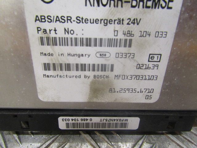 MAN TGA ABS / ASR ECU P/NO 81.25935.6710 - Centralina electrónica por Camião: foto 2 MAN TGA ABS / ASR ECU P/NO 81.25935.6710 - Centralina electrónica por Camião: foto 2