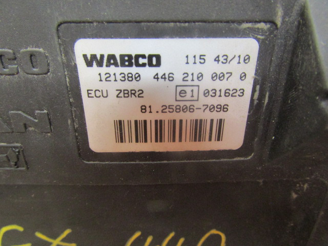 MAN TGX ZBR2 ECU WABCO P/NO 446 210 0070 / MAN P/NO 81.25806.7096 - Centralina electrónica por Camião: foto 2 MAN TGX ZBR2 ECU WABCO P/NO 446 210 0070 / MAN P/NO 81.25806.7096 - Centralina electrónica por Camião: foto 2