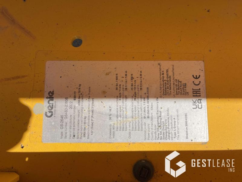 Plataforma de Tijera/ Plataforma de tesoura Genie GS-2646: foto 17