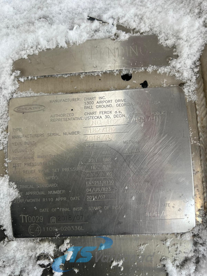 Tanque de combustível por Camião Scania Kütusepaak 352L (LNG) 2859387: foto 8 Tanque de combustível por Camião Scania Kütusepaak 352L (LNG) 2859387: foto 8