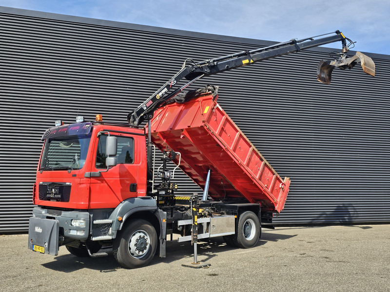 MAN TGM 18.250 / 4X4 / EEV / HIAB CRANE + TIPPER / SPRING - Camião basculante, Camião grua: foto 1 MAN TGM 18.250 / 4X4 / EEV / HIAB CRANE + TIPPER / SPRING - Camião basculante, Camião grua: foto 1