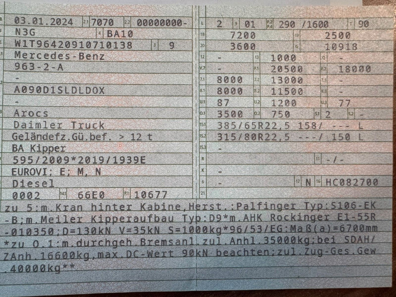 Mercedes-Benz 1840 2140 4X2 Kipper % Kran mit Funk Top Zust. - Camião basculante: foto 2 Mercedes-Benz 1840 2140 4X2 Kipper % Kran mit Funk Top Zust. - Camião basculante: foto 2