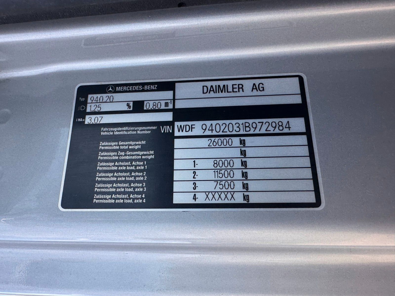 Mercedes-Benz 2540 6X2 Pritsche Palfinger PK 12002 mit Funk - Camião grua: foto 3 Mercedes-Benz 2540 6X2 Pritsche Palfinger PK 12002 mit Funk - Camião grua: foto 3