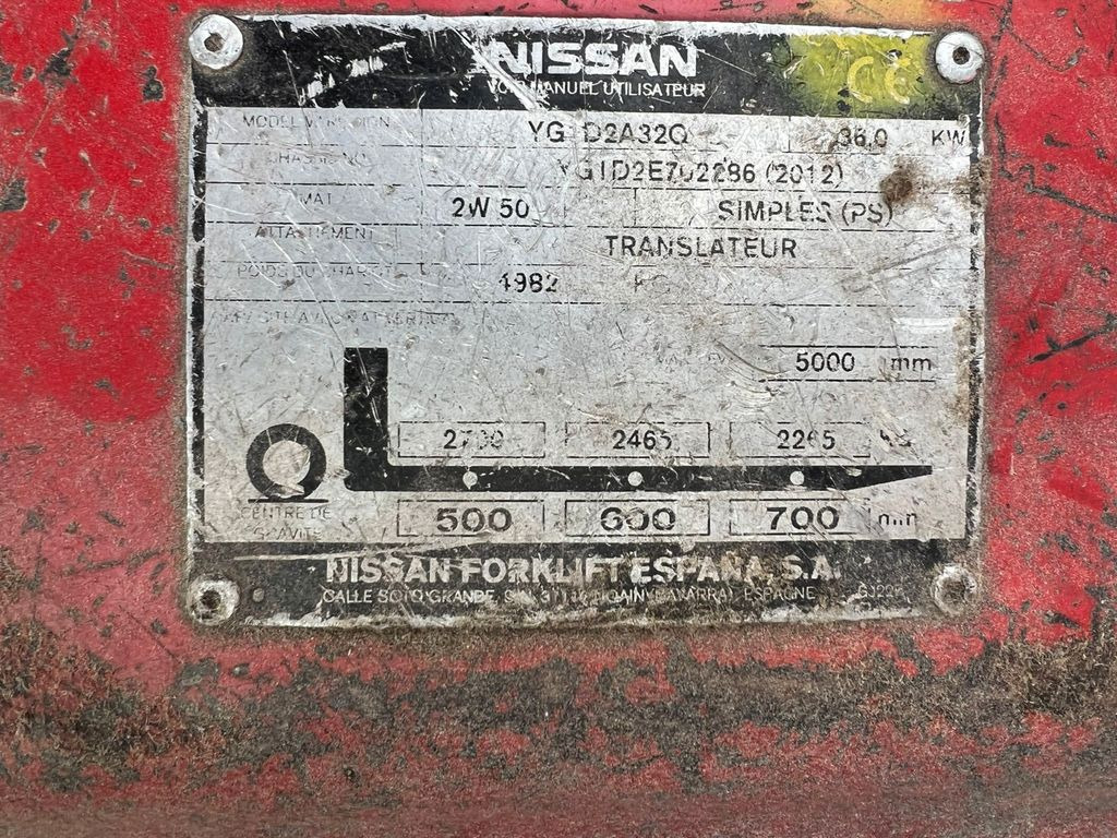 Nissan 32 Diesel 13100 Stunden - Empilhadeira: foto 2 Nissan 32 Diesel 13100 Stunden - Empilhadeira: foto 2