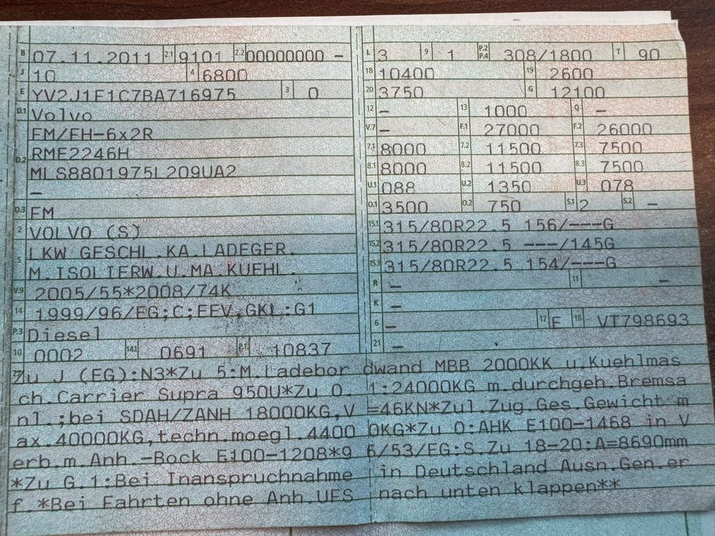 Volvo FM 410 6X2 Kühlkoffer mit Carrier Diesel & Strom Volvo FM 410 6X2 Kühlkoffer mit Carrier Diesel & Strom - Camião frigorífico: foto 2 Volvo FM 410 6X2 Kühlkoffer mit Carrier Diesel & Strom Volvo FM 410 6X2 Kühlkoffer mit Carrier Diesel & Strom - Camião frigorífico: foto 2