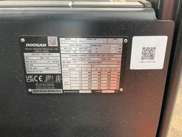 Doosan B25X-7 PLUS - Empilhadeira elétrica: foto 5 Doosan B25X-7 PLUS - Empilhadeira elétrica: foto 5