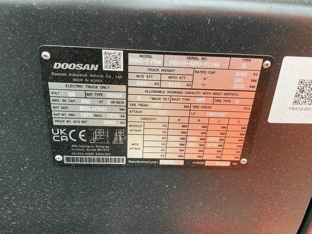 Doosan B30X-7 PLUS - Empilhadeira elétrica: foto 5 Doosan B30X-7 PLUS - Empilhadeira elétrica: foto 5