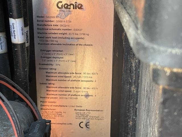 Genie GS2669RT - Plataforma de Tijera/ Plataforma de tesoura: foto 5 Genie GS2669RT - Plataforma de Tijera/ Plataforma de tesoura: foto 5
