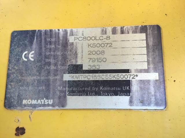 Komatsu PC800-8 - Escavadora de rastos: foto 5 Komatsu PC800-8 - Escavadora de rastos: foto 5