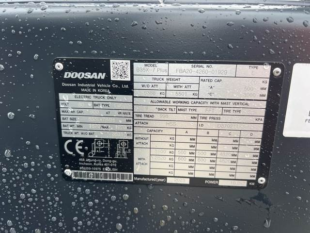 Doosan B35X-7 PLUS - Empilhadeira elétrica: foto 5 Doosan B35X-7 PLUS - Empilhadeira elétrica: foto 5