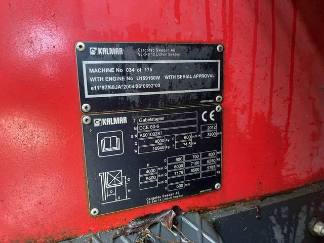 Kalmar DCE80-6 - Empilhadeira a diesel: foto 5 Kalmar DCE80-6 - Empilhadeira a diesel: foto 5