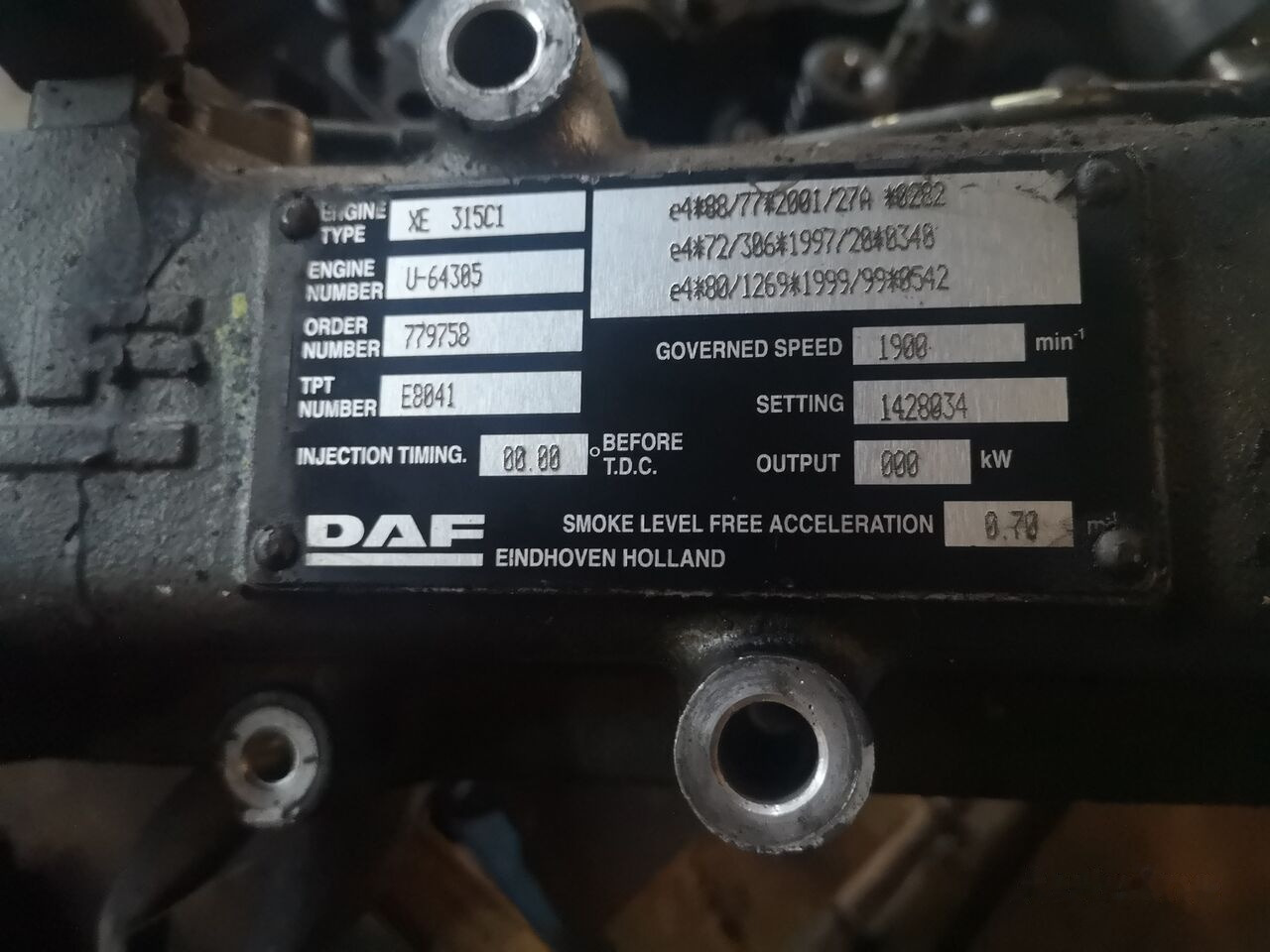 DAF Ersatztteile 0281010045 DAF XF 95 - Bloco do motor por Camião: foto 5 DAF Ersatztteile 0281010045 DAF XF 95 - Bloco do motor por Camião: foto 5