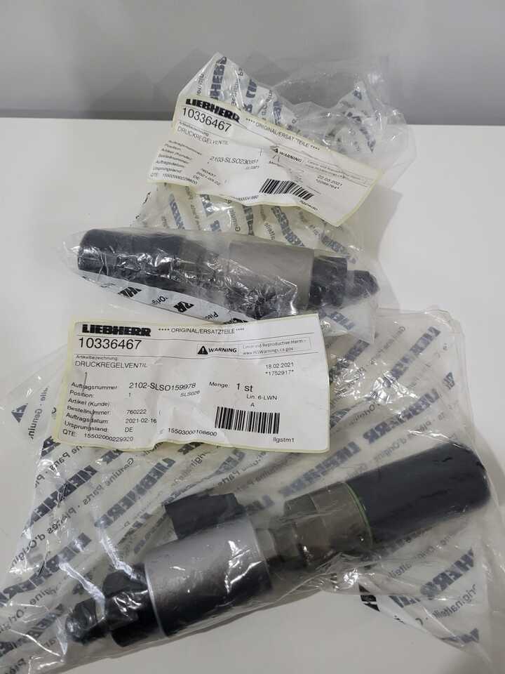 LIEBHERR PRESSURE CONTROL VALVE 10336467 - Válvula hidráulica por Máquina de construção: foto 1 LIEBHERR PRESSURE CONTROL VALVE 10336467 - Válvula hidráulica por Máquina de construção: foto 1