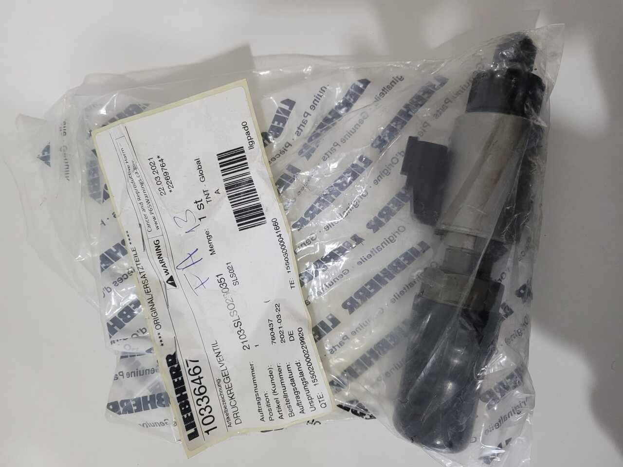 LIEBHERR PRESSURE CONTROL VALVE 10336467 - Válvula hidráulica por Máquina de construção: foto 2 LIEBHERR PRESSURE CONTROL VALVE 10336467 - Válvula hidráulica por Máquina de construção: foto 2
