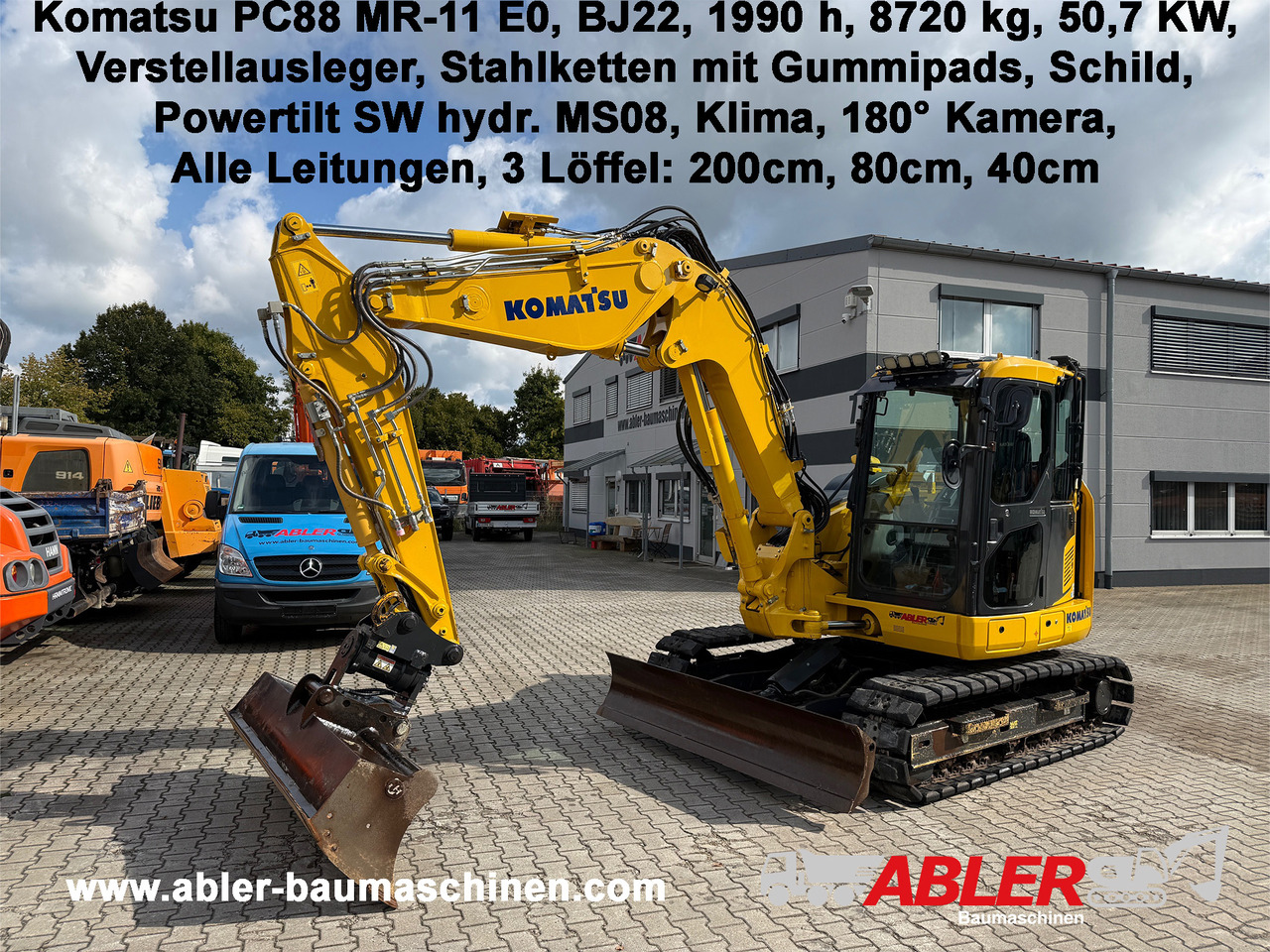 Komatsu PC88 MR-11E0 Kompaktbagger Verstellausleger Powertilt - Escavadeira: foto 1 Komatsu PC88 MR-11E0 Kompaktbagger Verstellausleger Powertilt - Escavadeira: foto 1