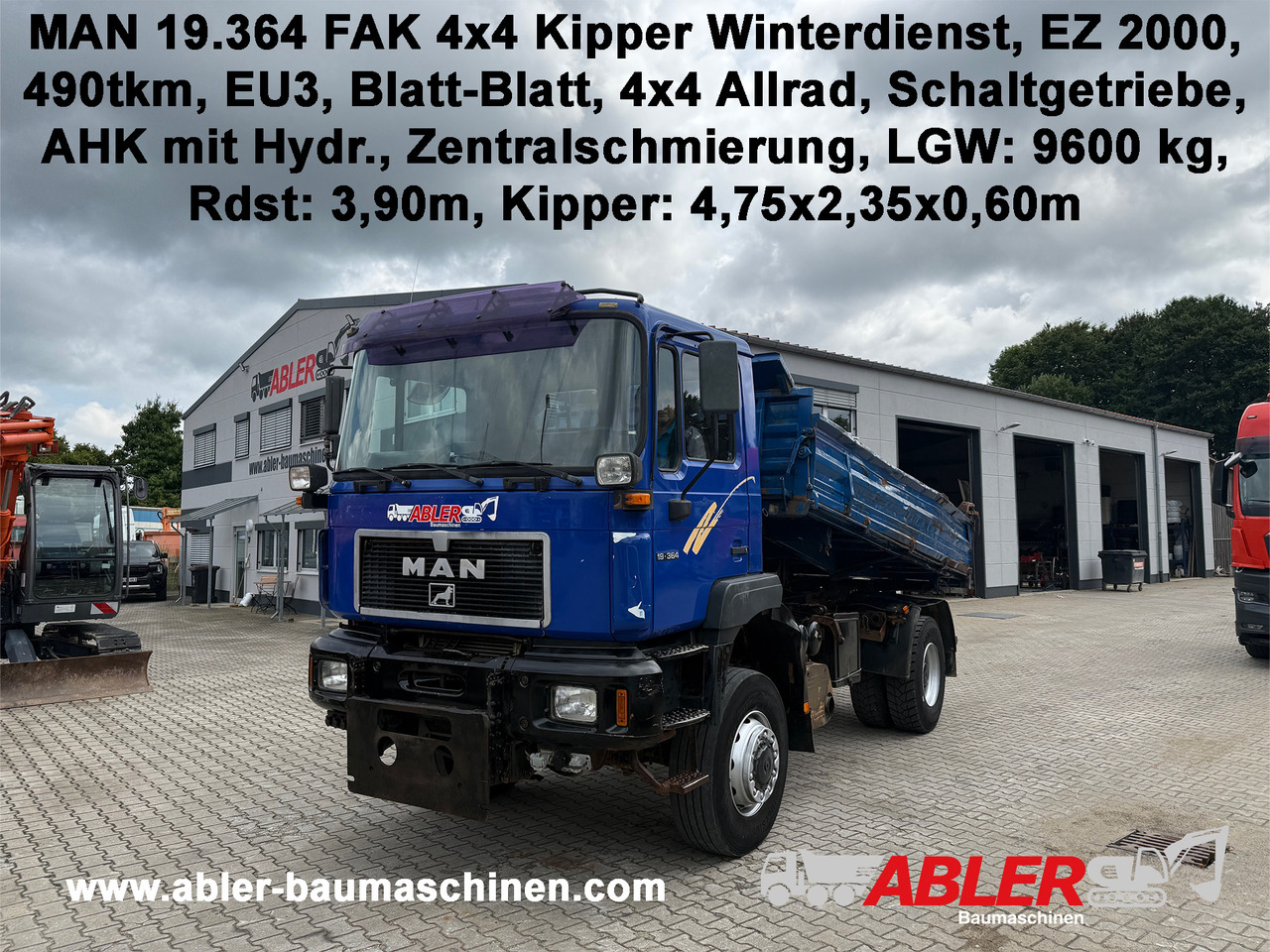 MAN 19.364 3-Seiten-Kipper Allrad Winterdienst - Camião basculante: foto 1 MAN 19.364 3-Seiten-Kipper Allrad Winterdienst - Camião basculante: foto 1