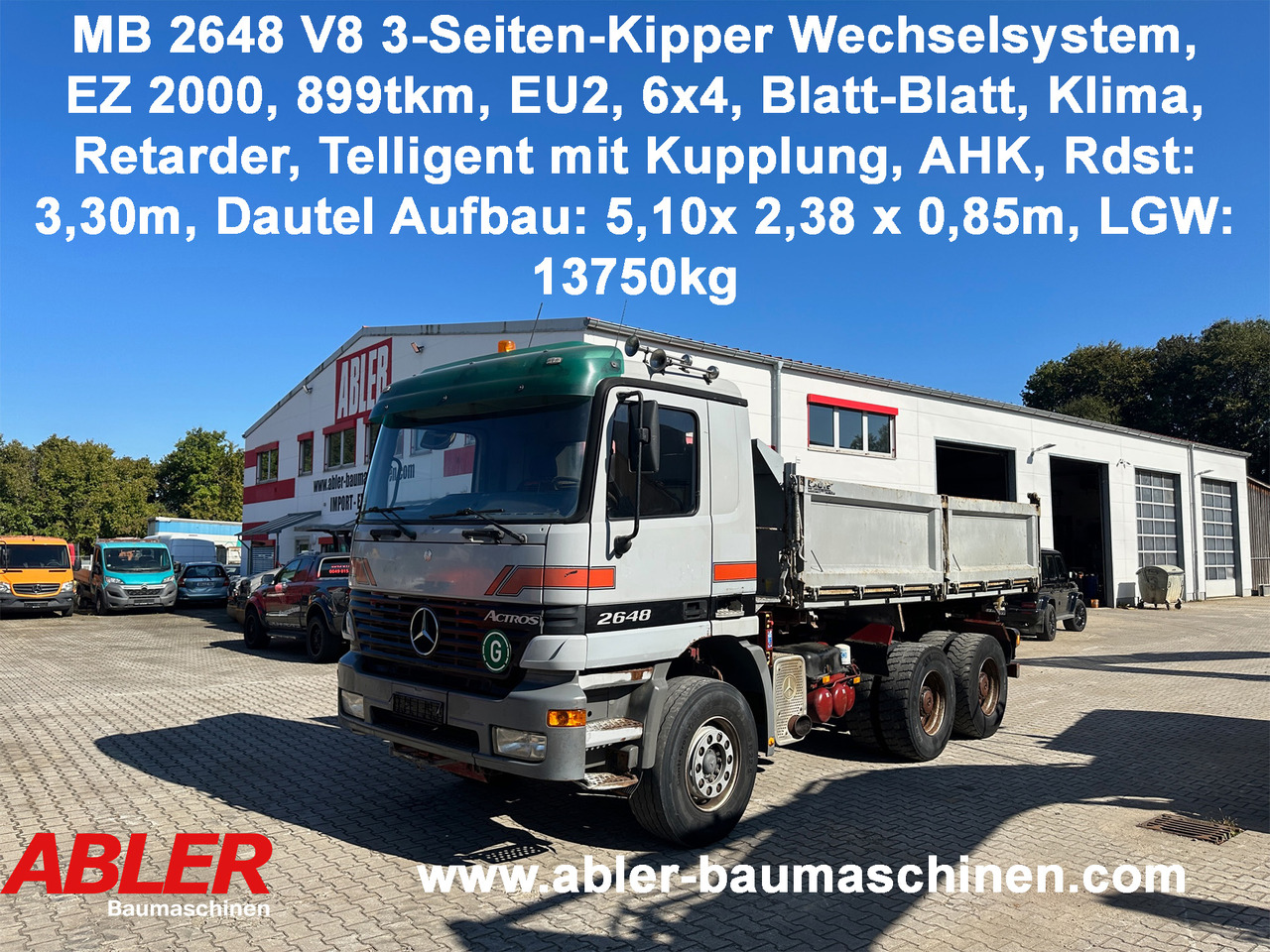 Mercedes-Benz 2648 3-Seiten-Kipper Wechselsystem V8 - Camião basculante: foto 1 Mercedes-Benz 2648 3-Seiten-Kipper Wechselsystem V8 - Camião basculante: foto 1