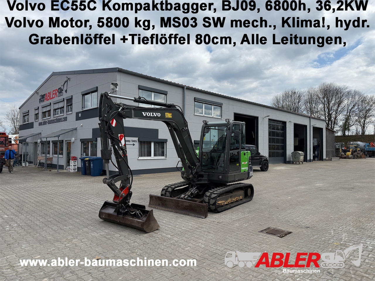 Volvo EC55C Kompaktbagger MS03 Klima - Escavadeira: foto 1 Volvo EC55C Kompaktbagger MS03 Klima - Escavadeira: foto 1