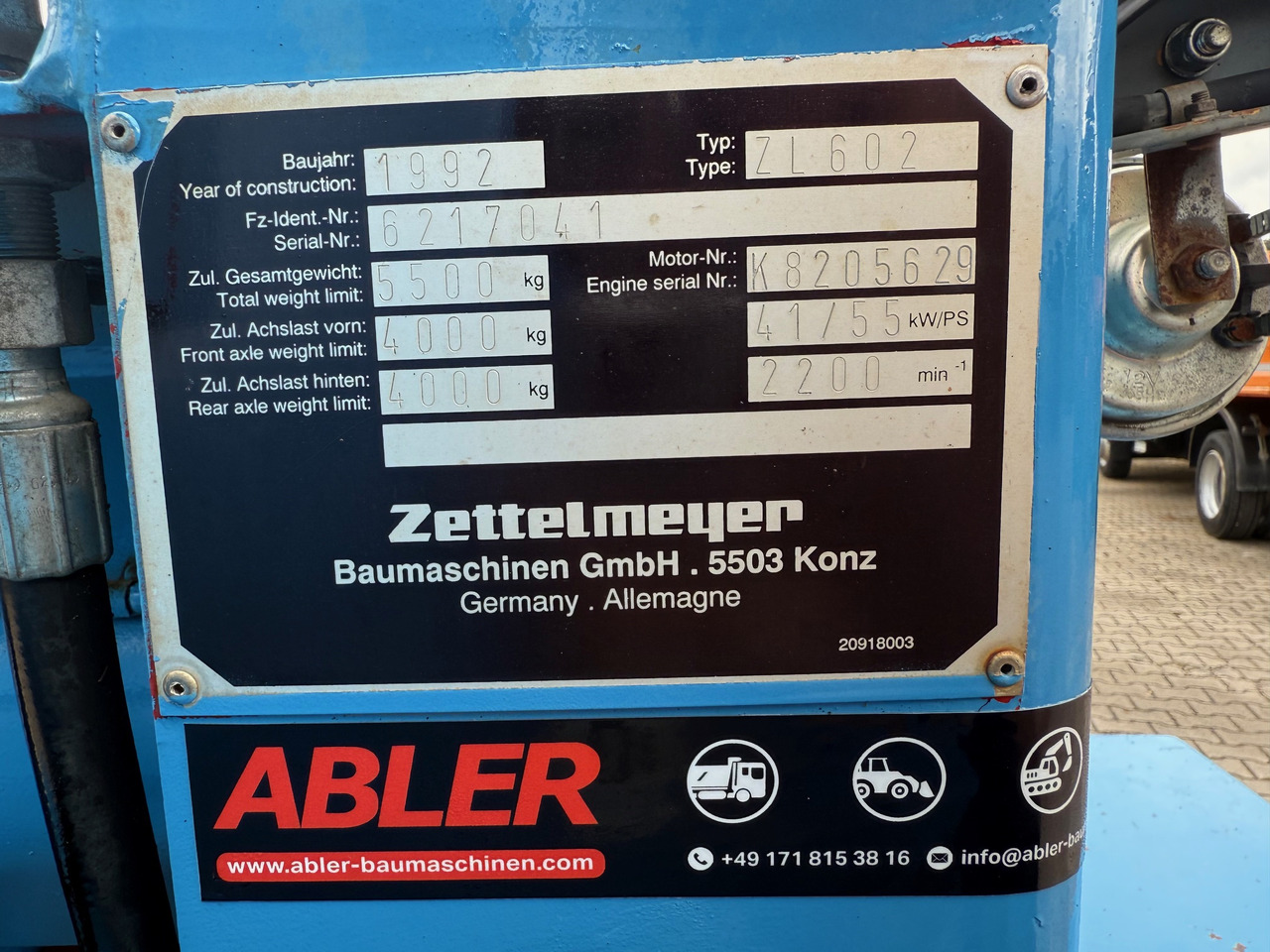 Pá carregadora de rodas Zettlmeyer ZL602 Radlader Gabel + Schaufel + SW: foto 10