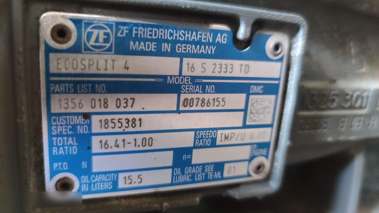 ZF 16S2333 DAF XF 106 truck - Caixa de velocidade por Camião: foto 2 ZF 16S2333 DAF XF 106 truck - Caixa de velocidade por Camião: foto 2