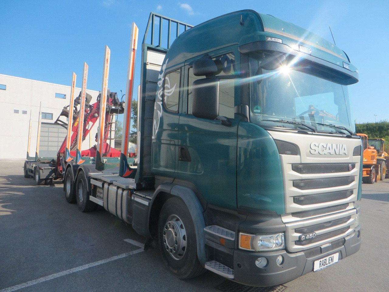 Scania G450 6x4Timber - Camião de transporte de madeira, Camião grua: foto 2 Scania G450 6x4Timber - Camião de transporte de madeira, Camião grua: foto 2