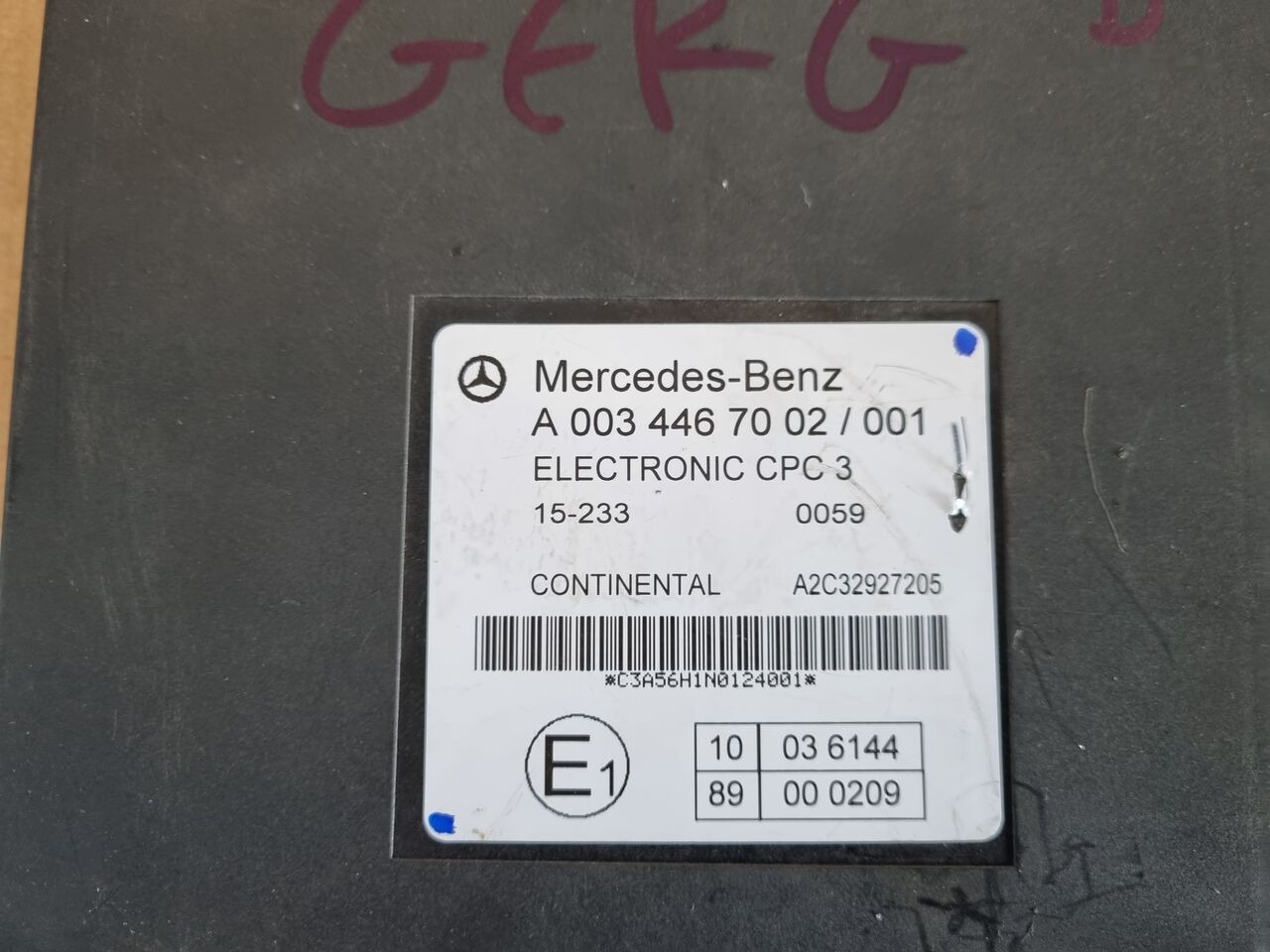 Continental ELECTRONIC CPC 3 A 0044465602 Mercedes-Benz ACTROS MP4 EURO 6 - Centralina electrónica por Camião: foto 2 Continental ELECTRONIC CPC 3 A 0044465602 Mercedes-Benz ACTROS MP4 EURO 6 - Centralina electrónica por Camião: foto 2