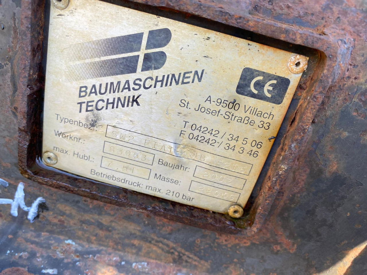 Fiat-Kobelco E 215 - Acoplamento rápido por Máquina de construção: foto 2 Fiat-Kobelco E 215 - Acoplamento rápido por Máquina de construção: foto 2