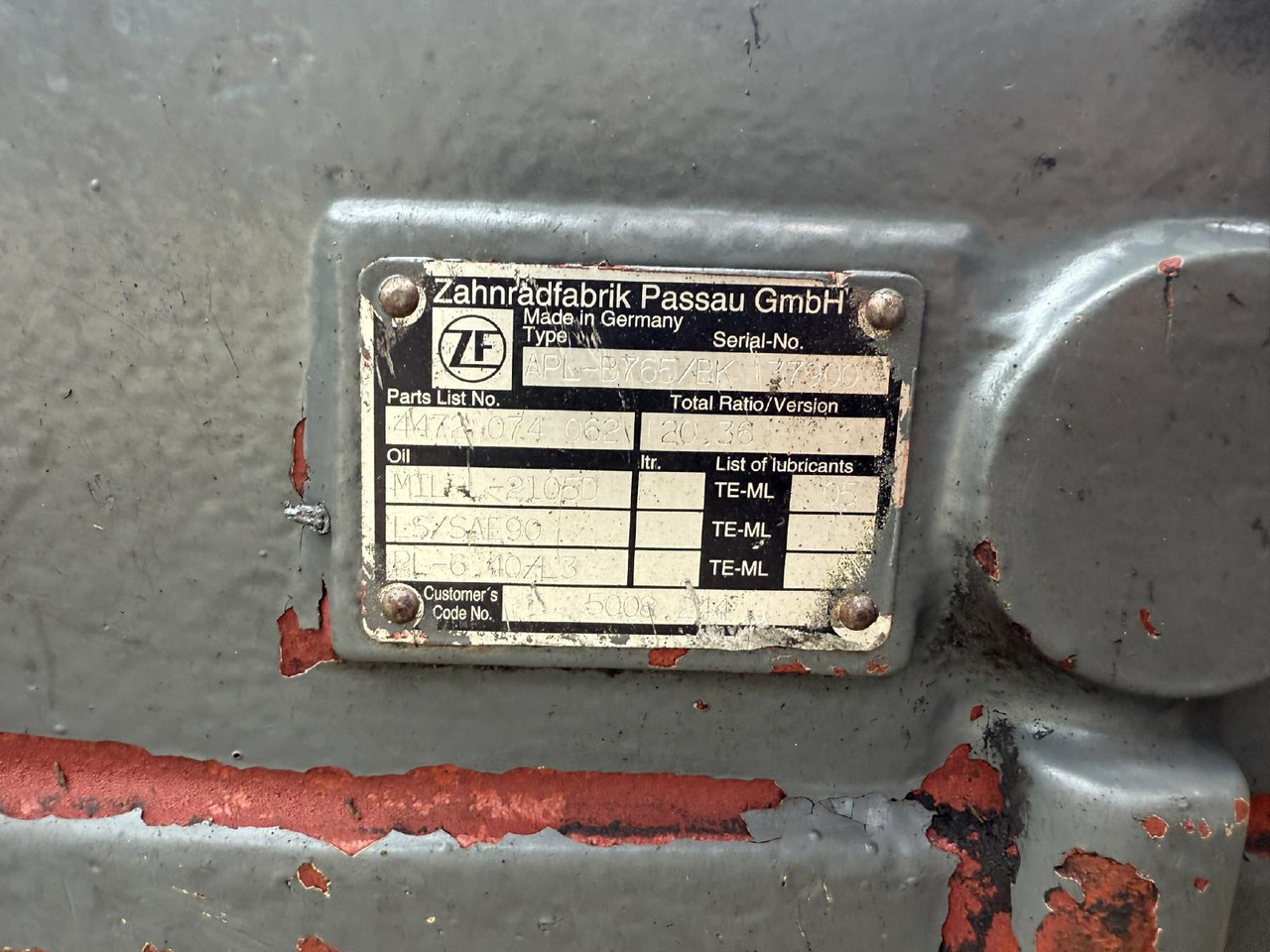 Liebherr ZF AP L B 765 aus LH 904 LIT - Eixo e peças por Máquina de construção: foto 3 Liebherr ZF AP L B 765 aus LH 904 LIT - Eixo e peças por Máquina de construção: foto 3