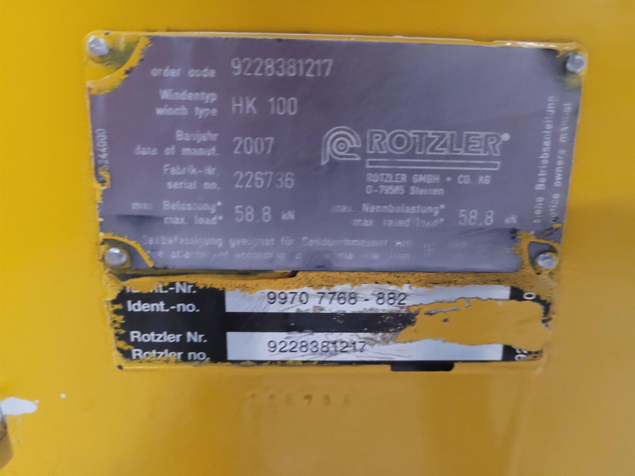 FAUN HK 100 winch - Molinete por Grua móvel: foto 5 FAUN HK 100 winch - Molinete por Grua móvel: foto 5