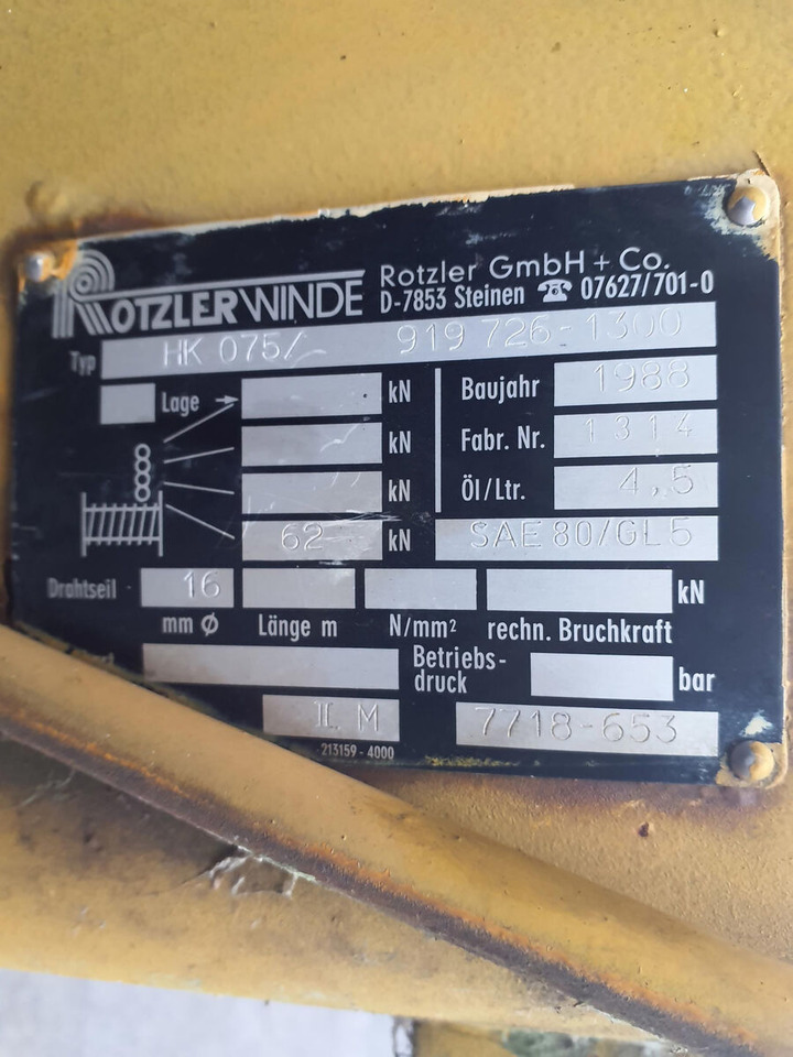 FAUN RTF 30 winch - Molinete por Guindaste: foto 5 FAUN RTF 30 winch - Molinete por Guindaste: foto 5